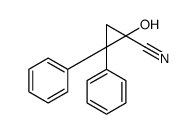 1-hydroxy-2,2-diphenylcyclopropane-1-carbonitrile Structure