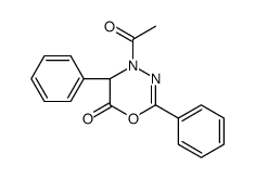(5R)-4-acetyl-2,5-diphenyl-5H-1,3,4-oxadiazin-6-one结构式