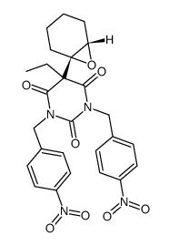 5-Ethyl-1,3-bis-(4-nitro-benzyl)-5-(1S,6S)-7-oxa-bicyclo[4.1.0]hept-1-yl-pyrimidine-2,4,6-trione结构式