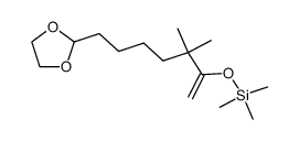 ((7-(1,3-dioxolan-2-yl)-3,3-dimethylhept-1-en-2-yl)oxy)trimethylsilane Structure