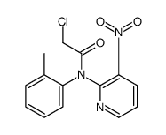 2-chloro-N-(2-methylphenyl)-N-(3-nitropyridin-2-yl)acetamide结构式