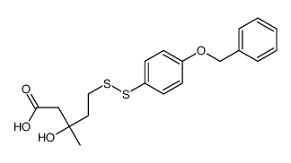 3-hydroxy-3-methyl-5-[(4-phenylmethoxyphenyl)disulfanyl]pentanoic acid结构式