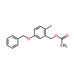 5-(Benzyloxy)-2-iodobenzyl acetate Structure