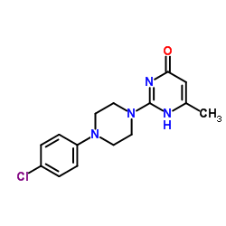 2-[4-(4-Chlorophenyl)-1-piperazinyl]-6-methyl-4(1H)-pyrimidinone Structure