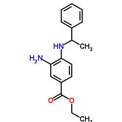 Ethyl 3-amino-4-[(1-phenylethyl)amino]benzoate结构式