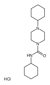 4-Cyclohexyl-piperazine-1-carboxylic acid cyclohexylamide; hydrochloride Structure