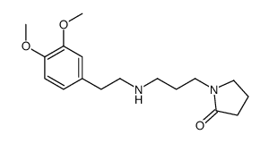 1-[3-[2-(3,4-dimethoxyphenyl)ethylamino]propyl]pyrrolidin-2-one结构式