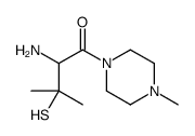 2-amino-3-methyl-1-(4-methylpiperazin-1-yl)-3-sulfanylbutan-1-one结构式