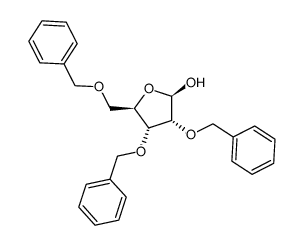 (2R,3R,4R,5R)-3,4-bis(phenylmethoxy)-5-(phenylmethoxymethyl)oxolan-2-ol Structure