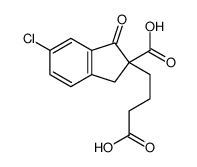 2-(3-carboxypropyl)-5-chloro-3-oxo-1H-indene-2-carboxylic acid Structure