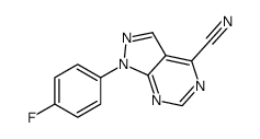 1-(4-fluorophenyl)pyrazolo[3,4-d]pyrimidine-4-carbonitrile结构式