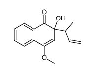 2-hydroxy-5,6-benzo-2-(1-methyl-2-propenyl)-4-methoxycyclohex-3-en-1-one结构式