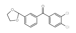 3,4-DICHLORO-3'-(1,3-DIOXOLAN-2-YL)BENZOPHENONE结构式