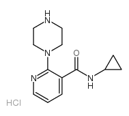 N-Cyclopropyl-2-(piperazin-1-yl)nicotinamide structure