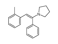 1-[2-(2-methylphenyl)-1-phenylethenyl]pyrrolidine结构式