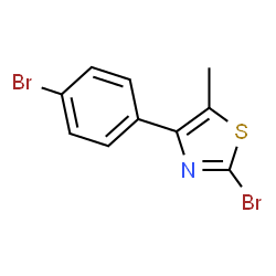 2-BROMO-4-(4-BROMOPHENYL)-5-METHYLTHIAZOLE结构式