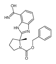 (R)-BENZYL 2-(7-CARBAMOYL-1H-BENZO[D]IMIDAZOL-2-YL)-2-METHYLPYRROLIDINE-1-CARBOXYLATE structure