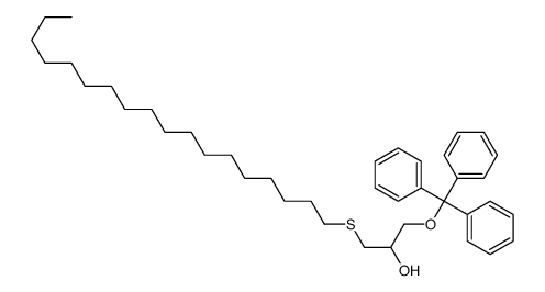 1-octadecylsulfanyl-3-trityloxypropan-2-ol结构式
