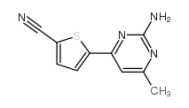 4-(5-氰基-2-噻吩)-6-甲基嘧啶-2-胺结构式