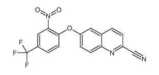 6-[2-nitro-4-(trifluoromethyl)phenoxy]quinoline-2-carbonitrile结构式