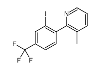 Pyridine, 2-[2-iodo-4-(trifluoromethyl)phenyl]-3-methyl Structure