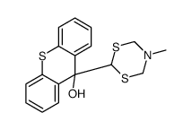 9-(5-methyl-1,3,5-dithiazinan-2-yl)thioxanthen-9-ol结构式