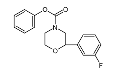 phenyl (2S)-2-(3-fluorophenyl)morpholine-4-carboxylate结构式