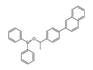 1-(4-naphthalen-2-ylphenyl)ethoxy-diphenylsilicon Structure