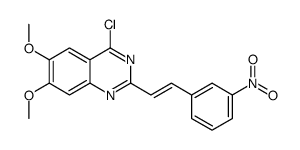 4-chloro-6,7-dimethoxy-2-[2-(3-nitrophenyl)ethenyl]quinazoline结构式