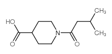 1-(3-methylbutanoyl)piperidine-4-carboxylic acid结构式