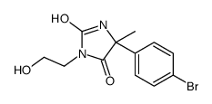 5-(4-bromophenyl)-3-(2-hydroxyethyl)-5-methylimidazolidine-2,4-dione Structure