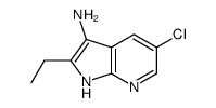 5-氯-2-乙基-1H-吡咯并[2,3-B]吡啶-3-胺结构式