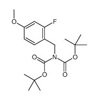 tert-butyl N-[(2-fluoro-4-methoxyphenyl)methyl]-N-[(2-methylpropan-2-yl)oxycarbonyl]carbamate结构式