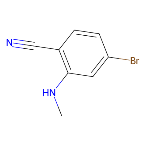 4-bromo-2-(methylamino)benzonitrile Structure