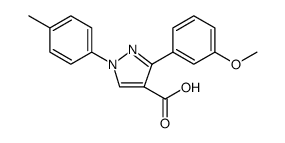 1H-Pyrazole-4-carboxylic acid, 3-(3-methoxyphenyl)-1-(4-methylphenyl) Structure