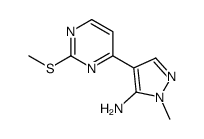 1-甲基-4-[2-(甲硫基)-4-嘧啶基]-1H-吡唑-5-胺结构式