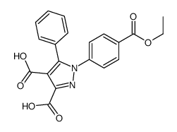 1-(4-ethoxycarbonylphenyl)-5-phenylpyrazole-3,4-dicarboxylic acid结构式