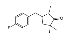 5-[(4-fluorophenyl)methyl]-1,3,3-trimethylpyrrolidin-2-one Structure