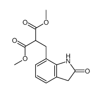 2-<(2,3-dihydro-2-oxo-1H-indol-7-yl)methyl>propanedioic acid, bis(methyl ester)结构式