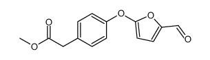 methyl 2-[4-(5-formylfuran-2-yl)oxyphenyl]acetate结构式