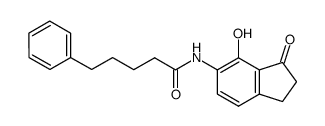 N-(4-hydroxy-3-oxo-2,3-dihydro-1H-inden-5-yl)-5-phenylpentanamide结构式