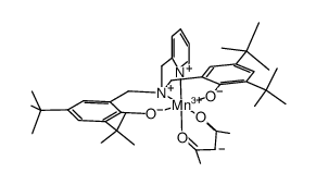 Mn(acetylacetonate)(2-[bis(2-oxy-3,5-di-tert-butylbenzyl)aminomethyl]pyridine)结构式