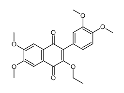 6,7-dimethoxy-3-(3,4-dimethoxyphenyl)-2-ethoxy-1,4-naphthoquinone结构式