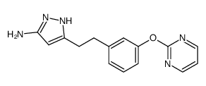 5- {2-[3-(Pyrimidin-2-yloxy)phenyl]ethyl} -1H-pyrazol-3-amine结构式