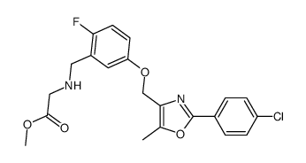 methyl 2-(5-((2-(4-chlorophenyl)-5-methyloxazol-4-yl)methoxy)-2- fluorobenzylamino)acetate结构式