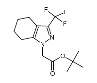 (3-trifluoromethyl-4,5,6,7-tetrahydro-indazol-1-yl)-acetic acid tert-butyl ester Structure