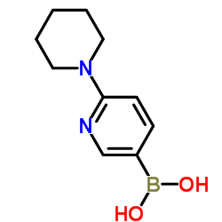 [6-(1-Piperidinyl)-3-pyridinyl]boronic acid Structure
