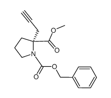 1-benzyl 2-methyl (2R)-2-prop-2-ynylpyrrolidine-1,2-dicarboxylate Structure