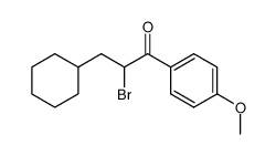 2-bromo-3-cyclohexyl-1-(4-methoxy-phenyl)-propan-1-one Structure