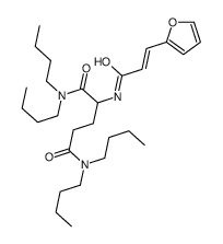 N,N,N',N'-tetrabutyl-2-[[(E)-3-(furan-2-yl)prop-2-enoyl]amino]pentanediamide结构式